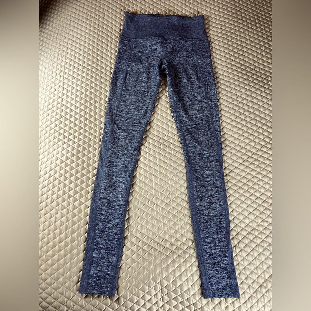 Athleta High-Waisted Delancy Moto Textured Grey Tight, Size S